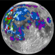 Map of basaltic lavas that produced gases on the Moon’s visible side. (Image: Debra Needham)